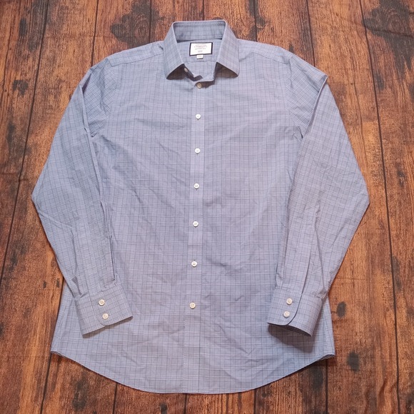 Charles Tyrwhitt Other - Charles Tyrwhitt Men's Long Sleeve Button Up Shirt Slim Fit Large Blue Plaid‎
